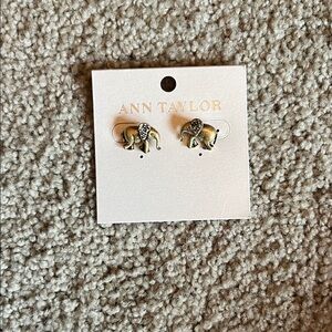 Ann Taylor Kids Gold Elephant Earrings